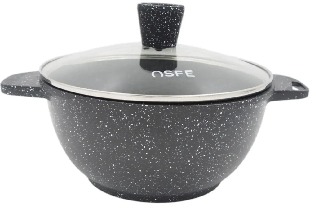OSFE 21 dalių granito virtuvės indų rinkinys su virduliu