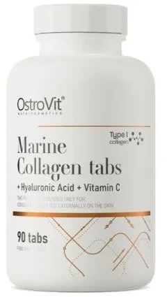 OstroVit Marine Collagen + Hyaluronic Acid + Vitamin C – 90 tablečių