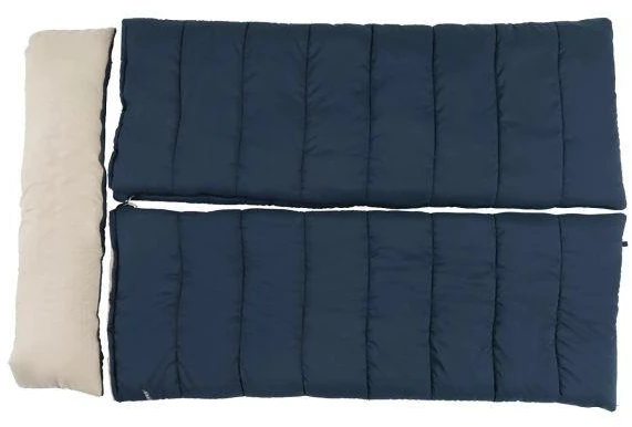 „Outwell Contour Lux Deep Mėlyna“ | Miegmaišis | 220 x 145 cm | Temperatūra nuo -22 iki 12 °C | Užtrauktukas iš abiejų pusių