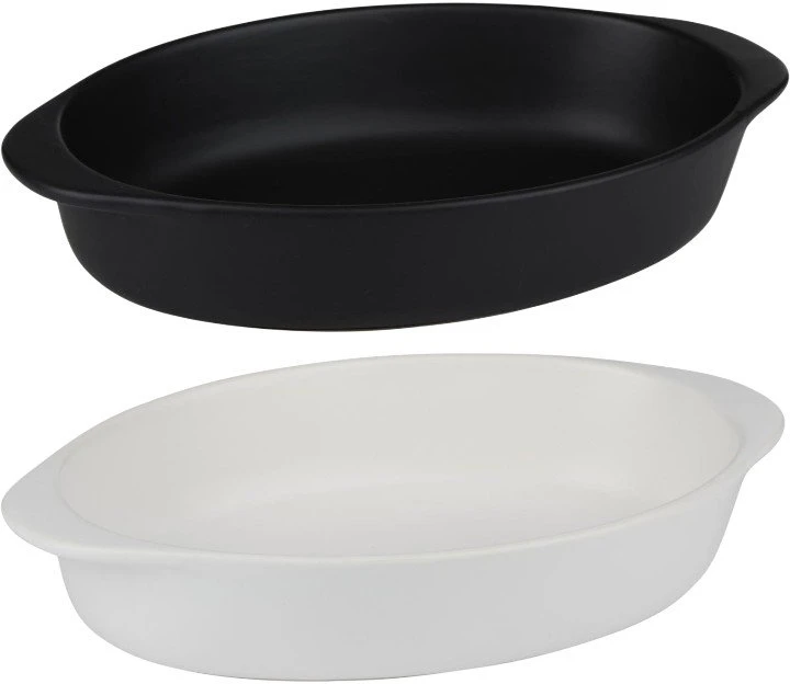 Alpina - Ceramic Oven-Resistant Baking Dish, Oval, 27x17x5.3 cm (Baltas)