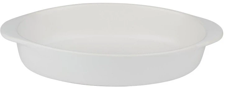 Alpina - Ceramic Oven-Resistant Baking Dish, Oval, 27x17x5.3 cm (Baltas)