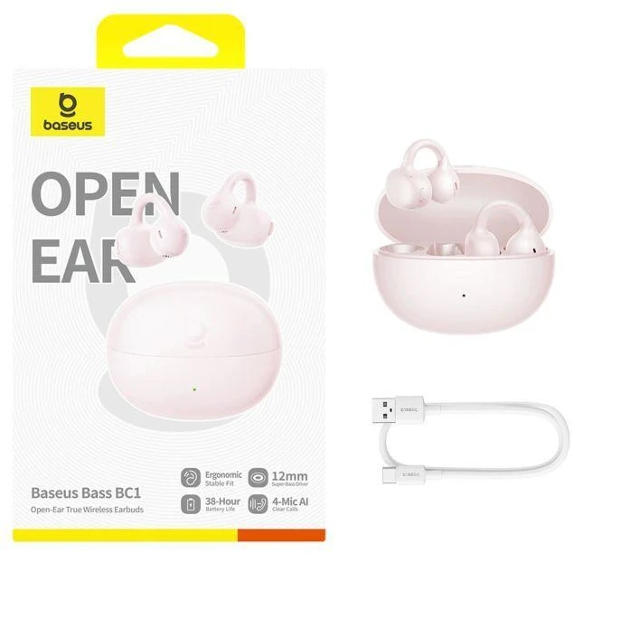OWS Baseus Bass BC1 Ausinės su klipšu - Rožinės
