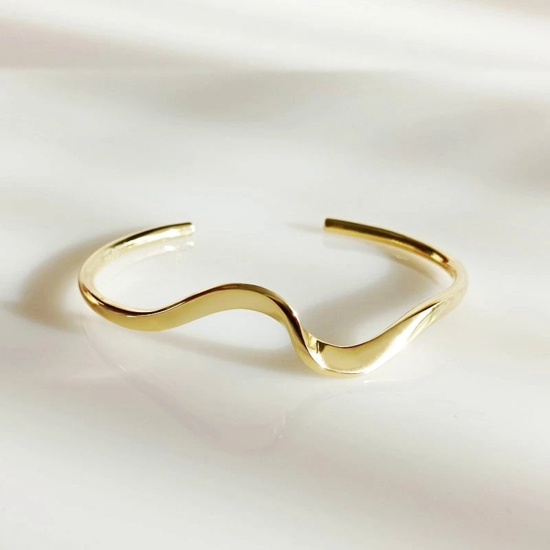 Sidabrinė apyrankė Wave Gold