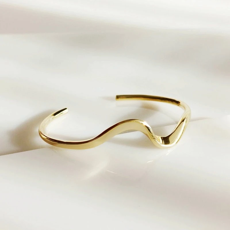 Sidabrinė apyrankė Wave Gold