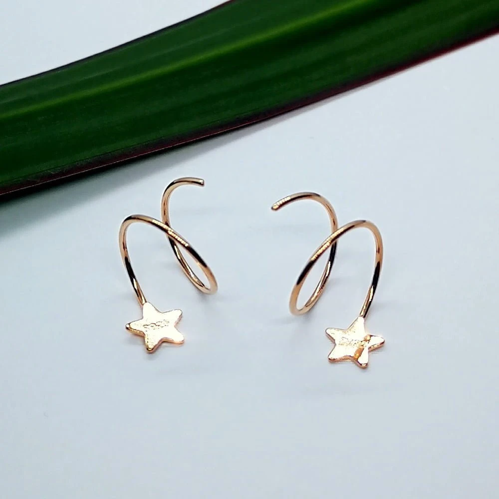 Sidabriniai auskarai Coilstar Gold