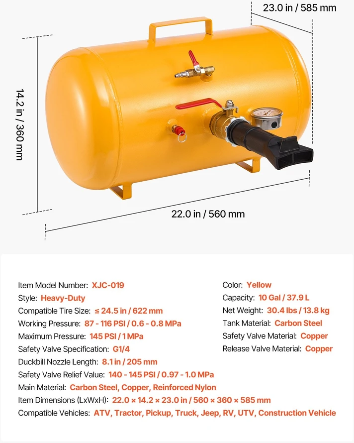 VEVOR Padangų montavimo įrankis 38 l