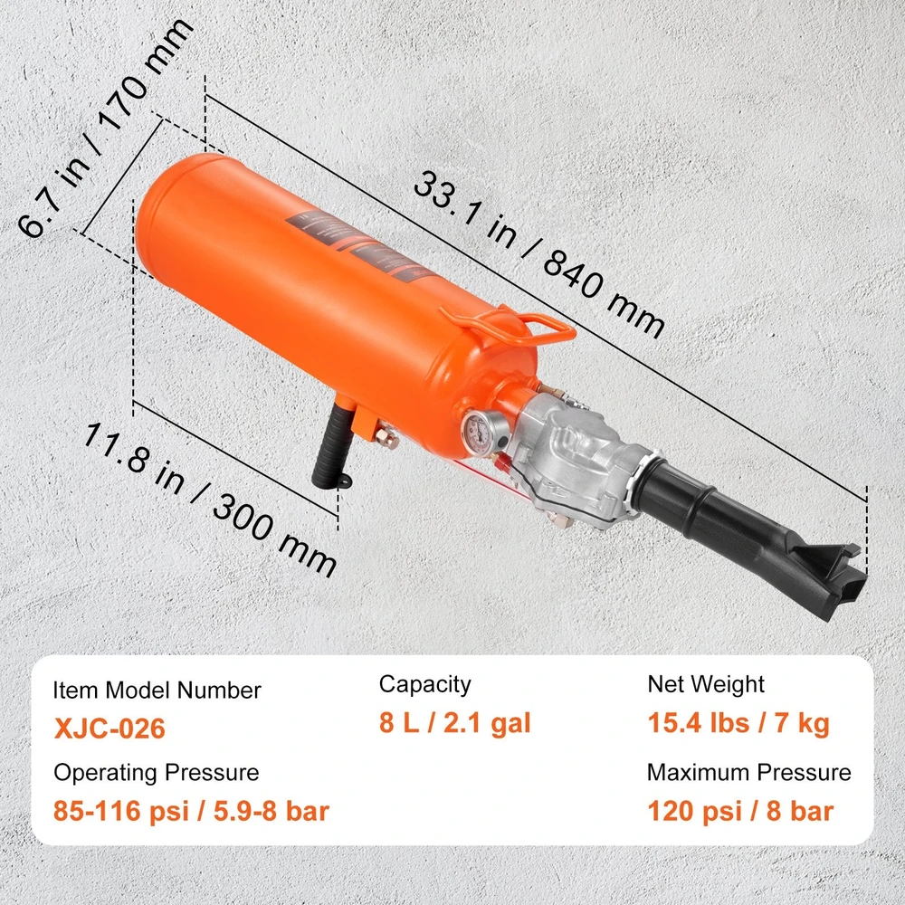 VEVOR Padangų montuoklis, 8 l, 120 PSI
