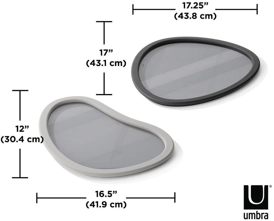 Umbra Padėklas 48 × 40 × 5, pilkos ir anglies spalvos