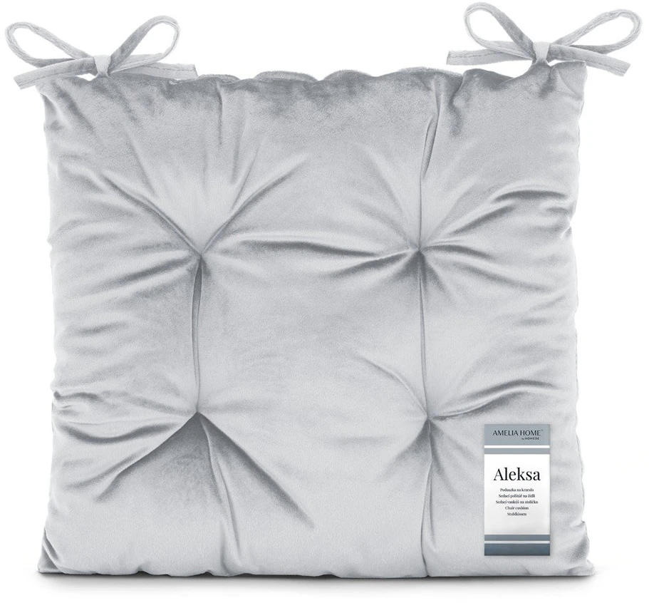 AmeliaHome Pagalvėlė kėdei 40×40 sidabrinė Aleksa