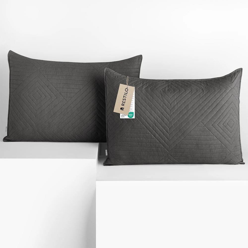 Pagalvėlių užvalkalai AmeliaHome Softa 50 × 70 cm, 2 vnt., plieno pilkumo