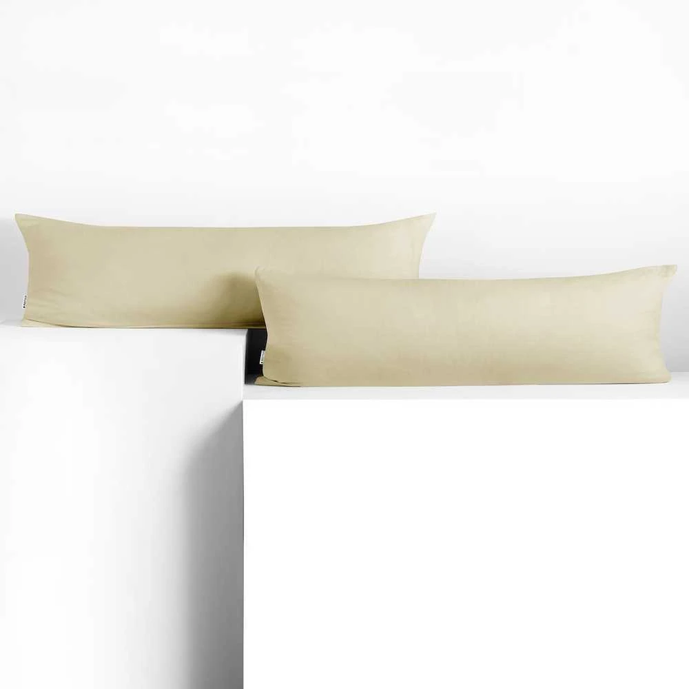 DecoKing Pagalvės užvalkalas 40 × 200 cm, smėlio spalvos