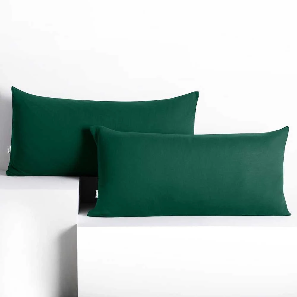 DecoKing Pagalvės užvalkalas 40 × 80 cm BOTTLEGREEN