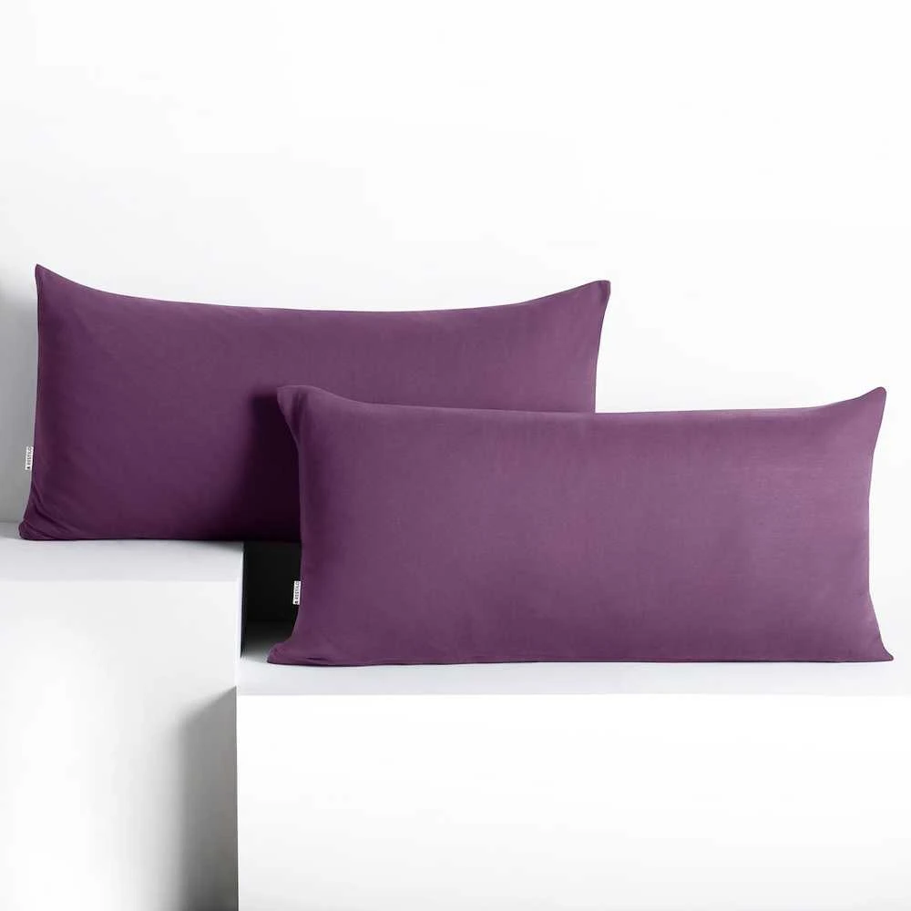 DecoKing Pagalvės užvalkalas 40×80 cm 2 vnt. PLUM