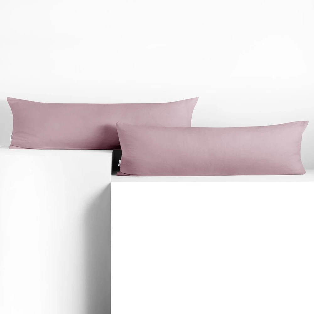 Šviesiai violetiniai ilgi 40x200 cm pagalvių užvalkalai