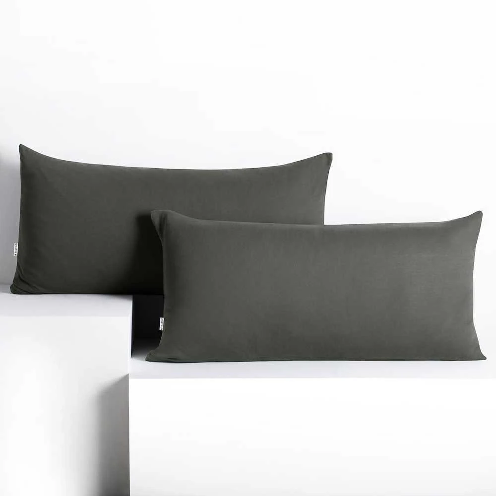 DecoKing Pagalvės užvalkalas 40x80 (2 vnt.) tamsiai pilkos spalvos
