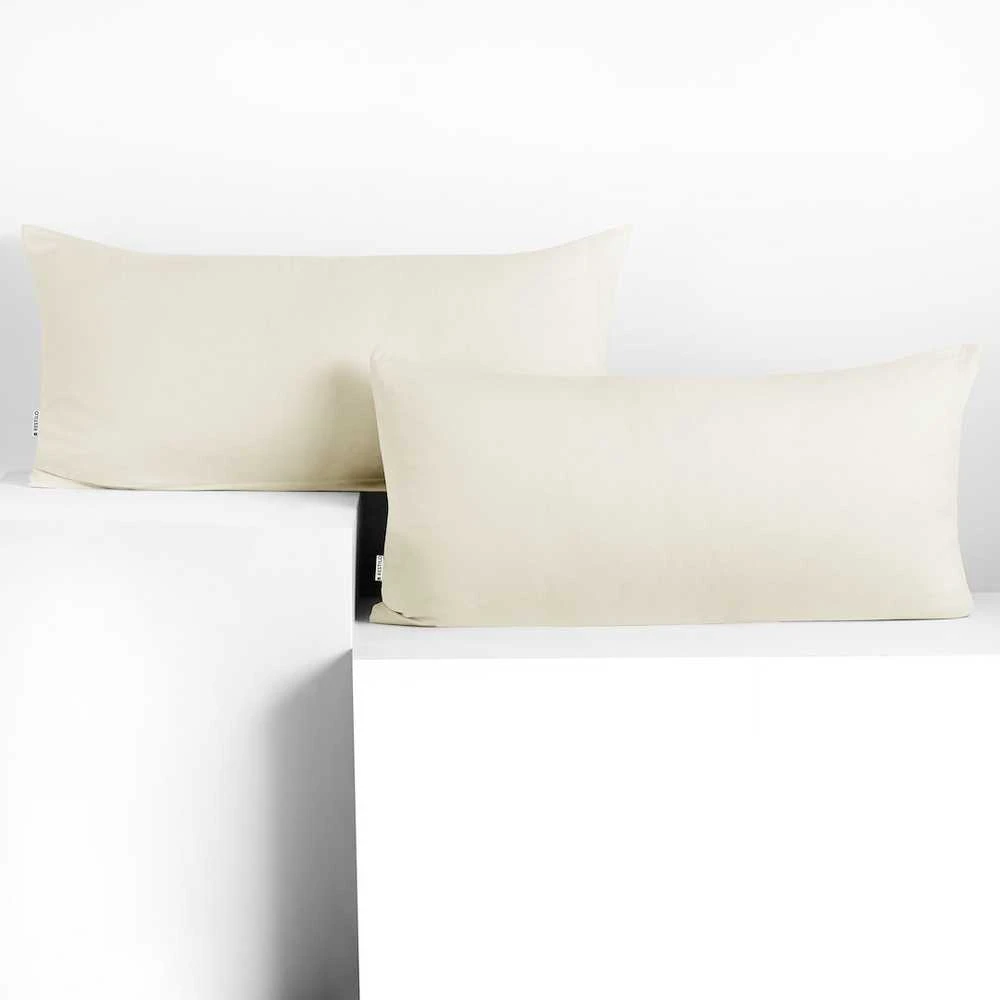 DecoKing Pagalvės užvalkalas 40x80 kreminės spalvos 2 vnt