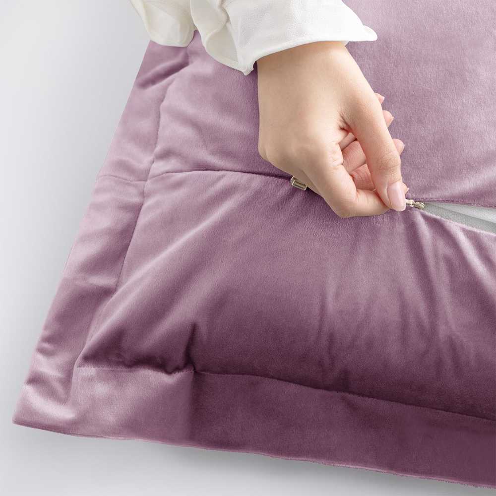 AmeliaHome Pagalvės užvalkalas 45×45 cm aksomas rožinis AH