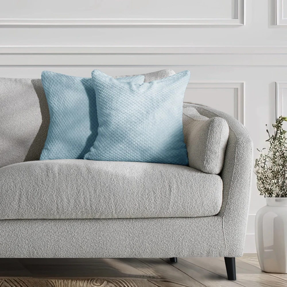 DecoKing Pagalvės užvalkalas 45×45 cm šviesiai mėlynas HENRY