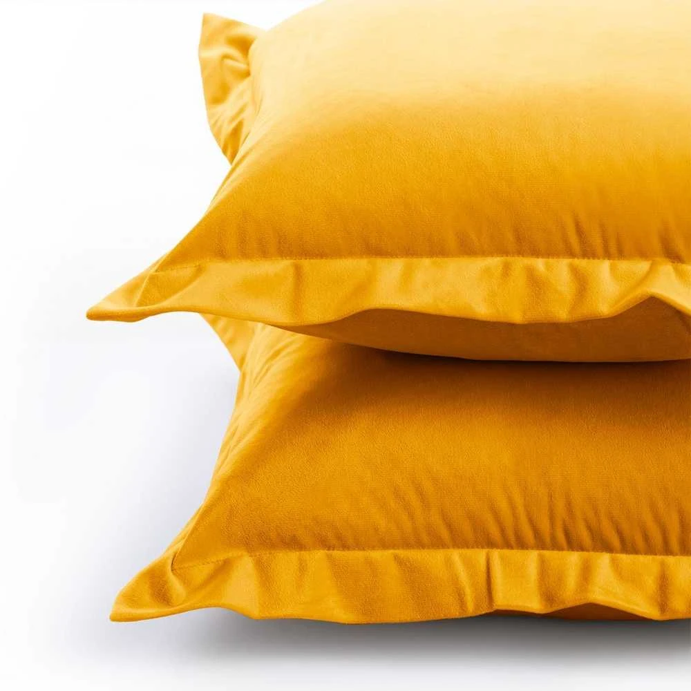 AmeliaHome Pagalvės užvalkalas 50×70 cm iš aksomo garstyčių AH
