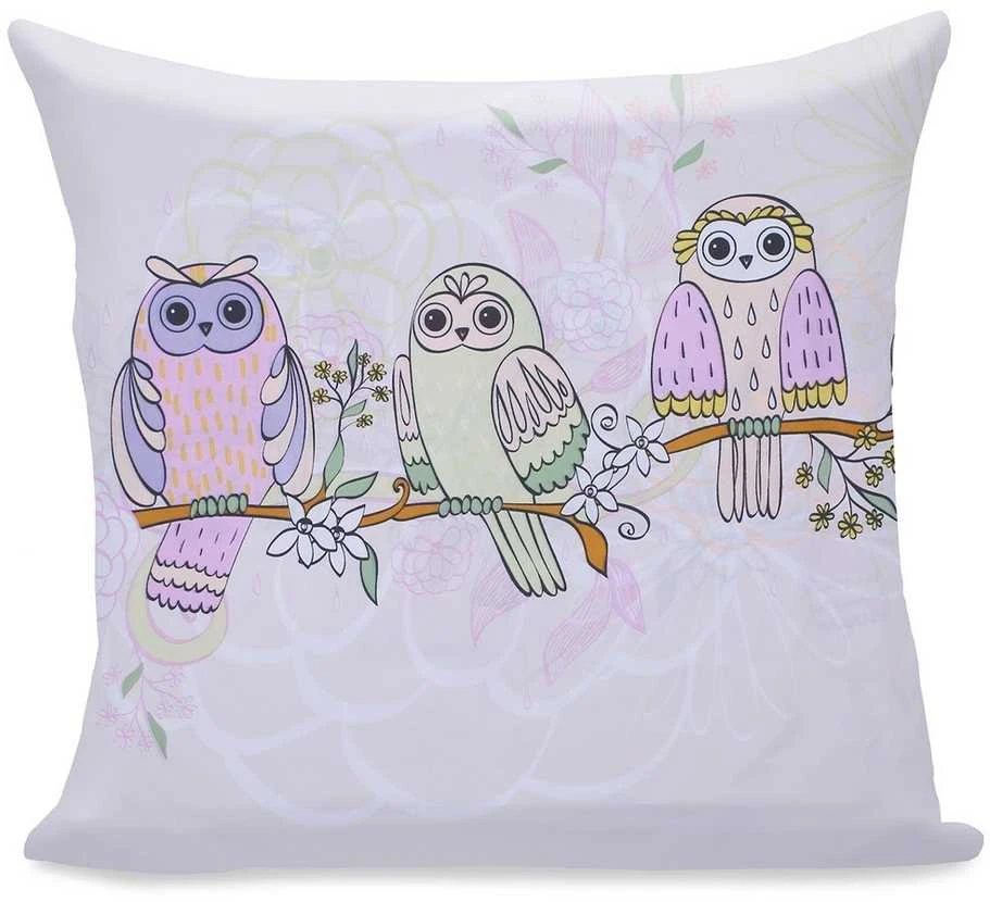 Pagalvės užvalkalas Owls su pelėdų piešiniu