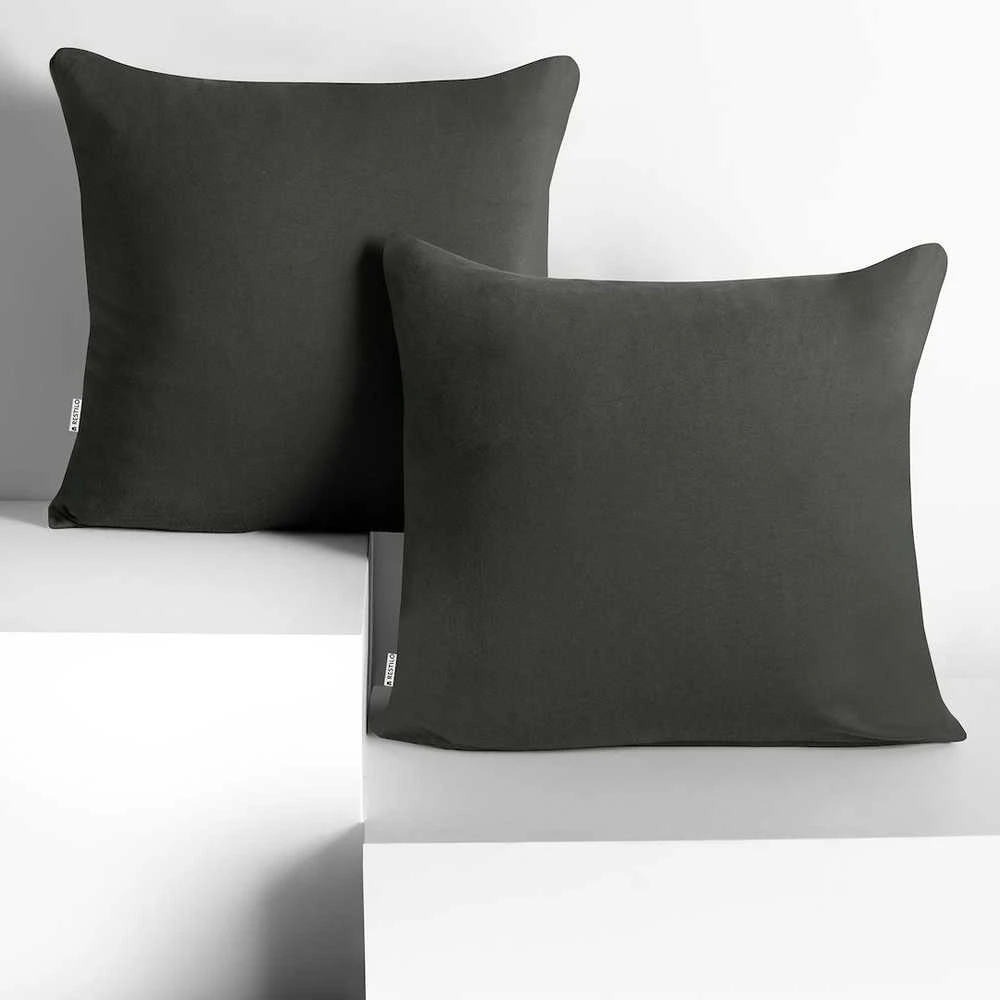 DecoKing Pagalvės užvalkalas 80×80, 2 vnt., tamsiai pilkos spalvos