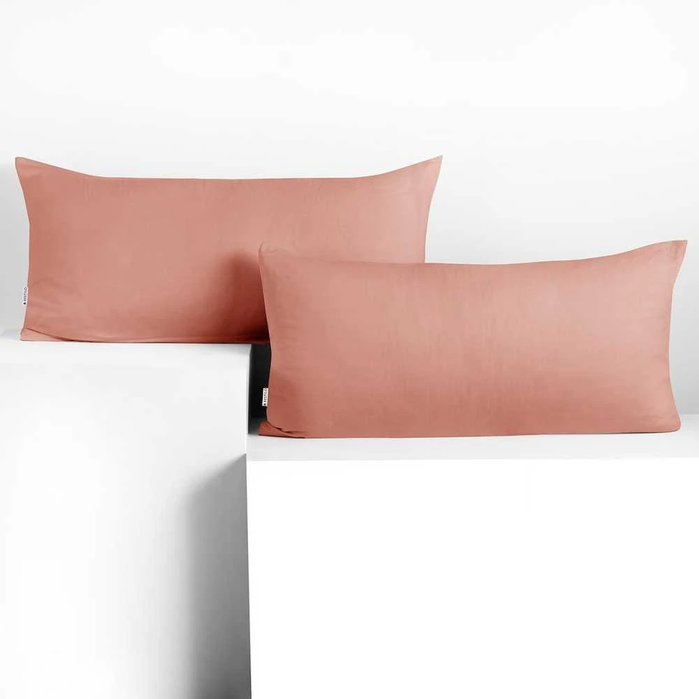DecoKing Pagalvės užvalkalas persiko spalvos 40×120 cm 2 vnt.