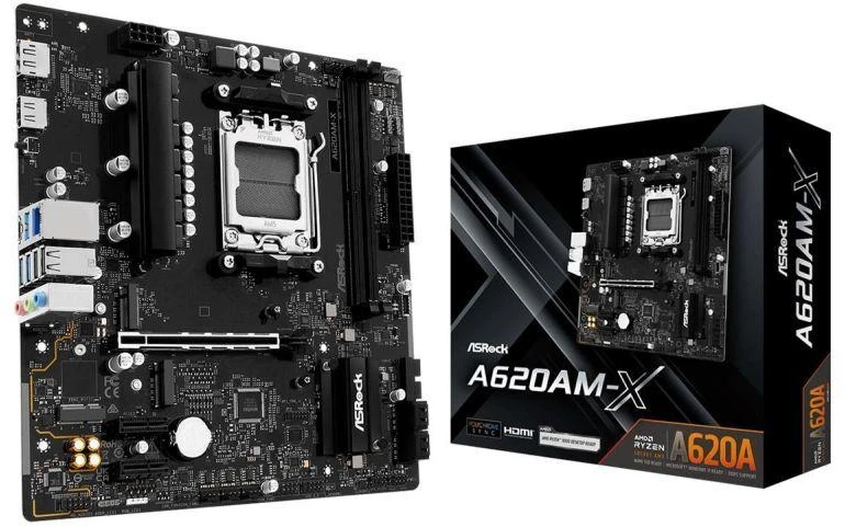 Asrock A620AM-X pagrindinė plokštė AMD A620 Socket AM5 micro ATX