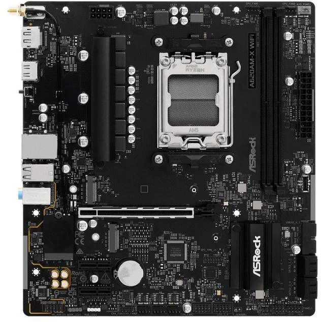 Ausinės Pagrindinė plokštė ASROCK A620AM-X WIFI