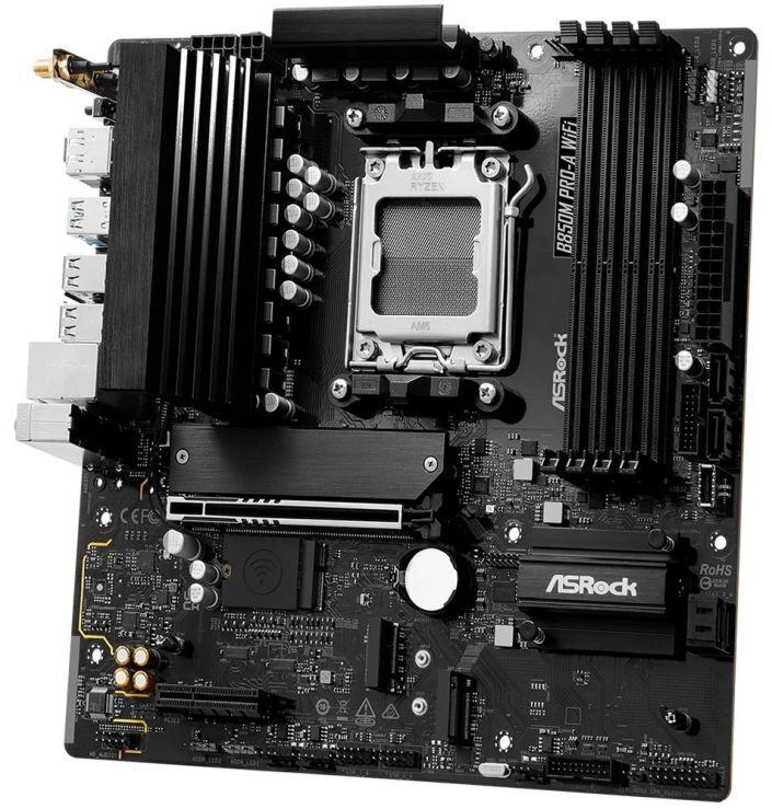 Ausinės Pagrindinė plokštė ASRock B850M Pro-A WiFi