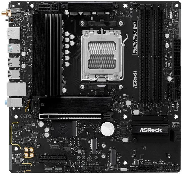 Ausinės Pagrindinė plokštė ASRock B850M Pro-A WiFi