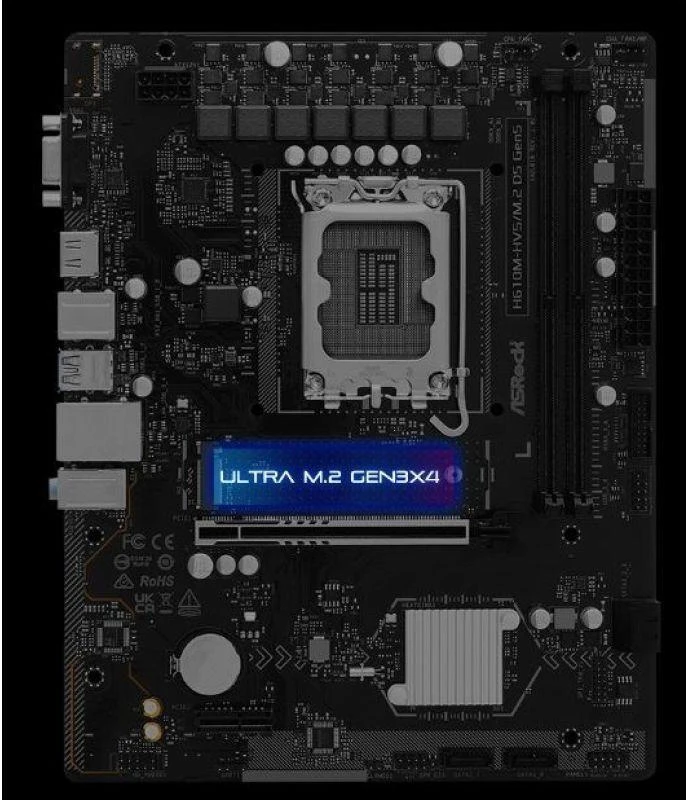 Asrock H610M-HVS/M.2 D5 GEN5 pagrindinė plokštė