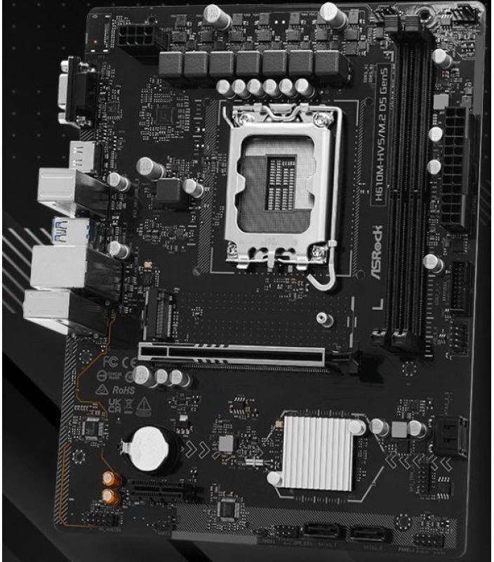 Asrock H610M-HVS/M.2 D5 GEN5 pagrindinė plokštė