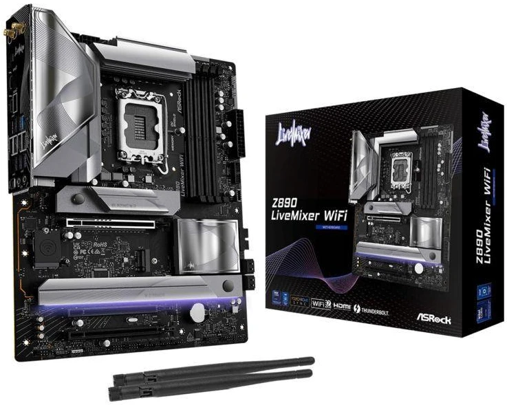 Ausinės Pagrindinė plokštė ASRock Z890 LiveMixer WiFi