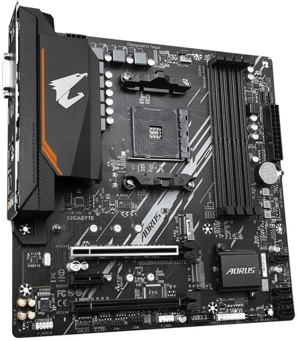 Pagrindinė plokštė Gigabyte B550M AORUS Elite/AM4/Micro-ATX/Memory DDR4/Atminties lizdai 4/1xPCI-Express 3.0 1x/1xPCI-Express 3.0 4x/1xPCI-Express 4.0 16x/2xM.2/1xDVI-D/1xHDMI/2xAudio-In/1xAudio-Out/4xUSB 2.0/4xUSB 3.2/1xPS/2/1xRJ45