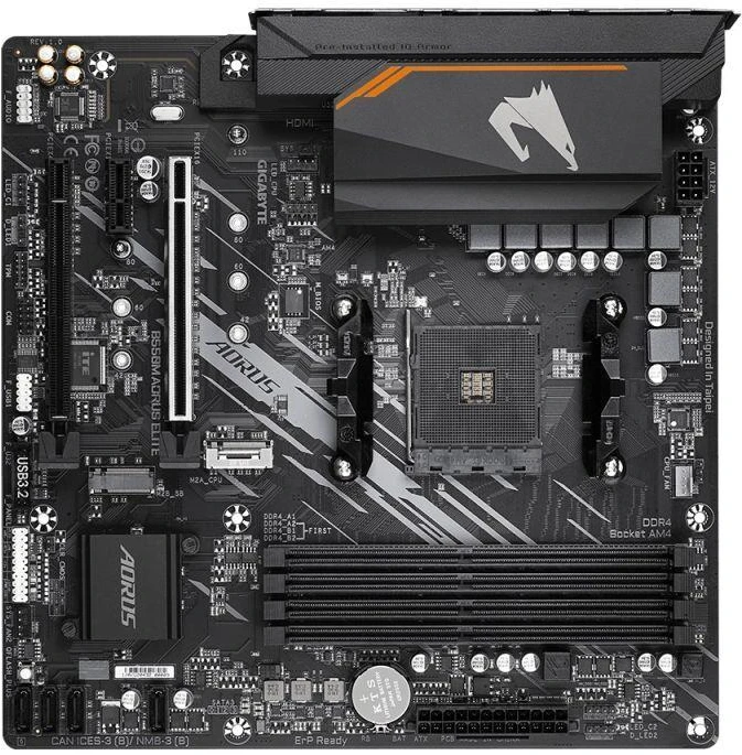Pagrindinė plokštė Gigabyte B550M AORUS Elite/AM4/Micro-ATX/Memory DDR4/Atminties lizdai 4/1xPCI-Express 3.0 1x/1xPCI-Express 3.0 4x/1xPCI-Express 4.0 16x/2xM.2/1xDVI-D/1xHDMI/2xAudio-In/1xAudio-Out/4xUSB 2.0/4xUSB 3.2/1xPS/2/1xRJ45
