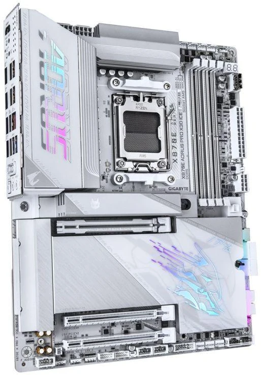 Pagrindinė plokštė GIGABYTE X870E AORUS PRO X3D ICE AMD X870E lizdas AM5 ATX
