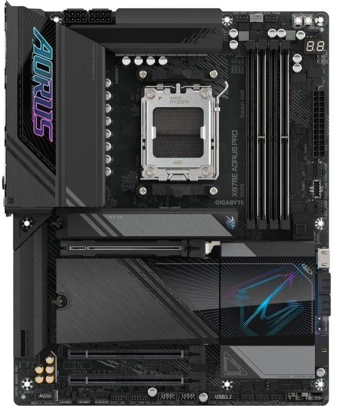 Pagrindinė plokštė GIGABYTE X870E AORUS PRO AM5 ATX MB