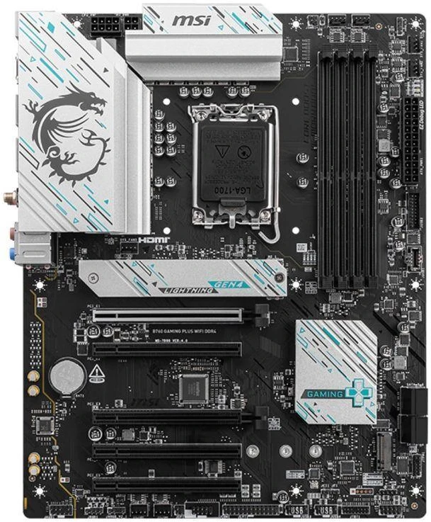 MSI B760 GAMING PLUS WIFI DDR4 | Procesorių šeima Intel | Procesoriaus lizdas LGA1700 | DDR4 | Palaikomos standžiojo disko sąsajos SATA, M.2 | SATA jungčių skaičius 4