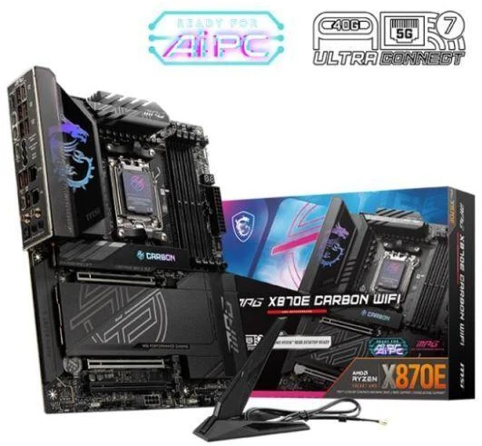 Pagrindinė plokštė MSI procesorių šeima AMD | Procesoriaus lizdas AM5 | DDR5 UDIMM | Palaikomos standžiojo disko sąsajos SATA, M.2 | SATA jungčių skaičius 4