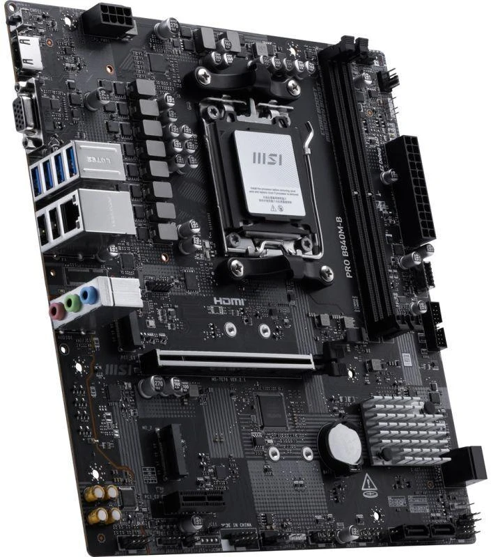 Ausinės Pagrindinė plokštė MSI PRO B840M-B