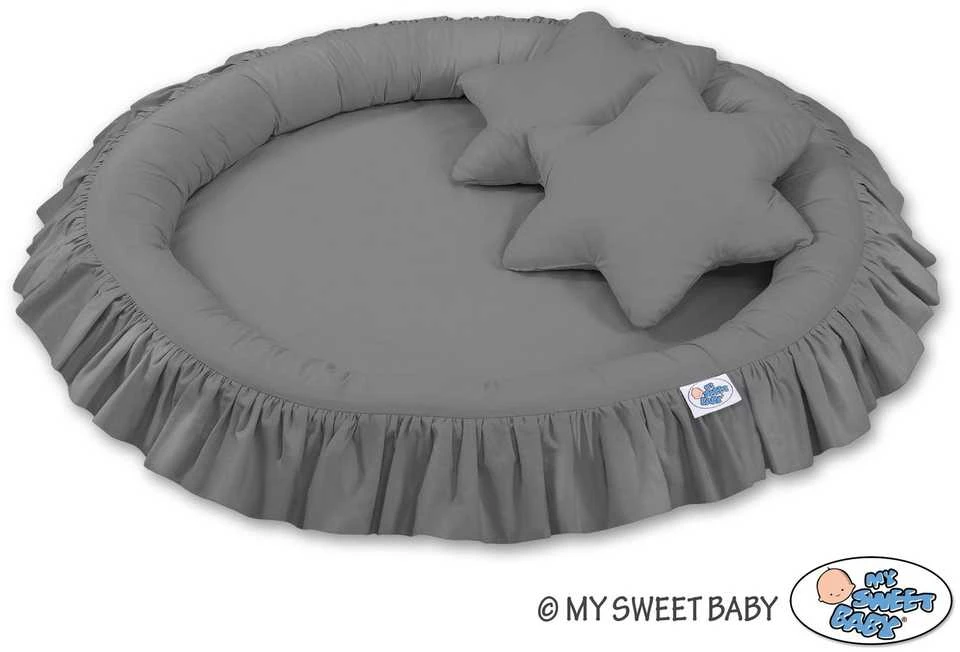 My Sweet Baby Pakabinama pastogė su lizdu ir pagalvėlėmis – antracito spalvos