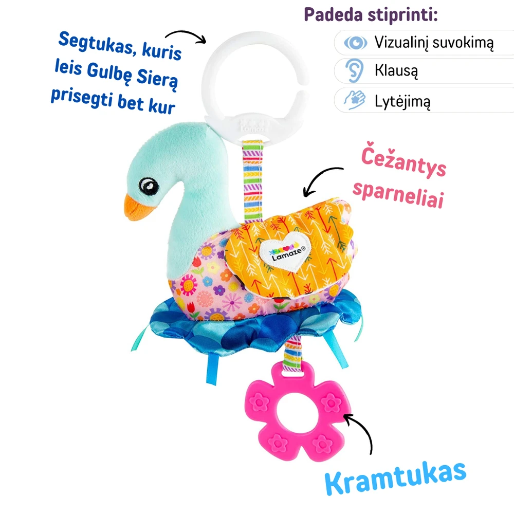 Lamaze gulbės pakabukas TOMY