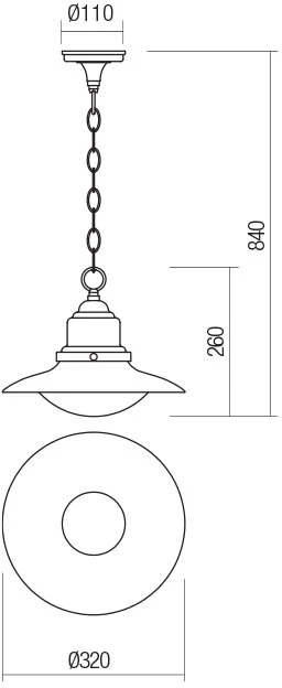 Pakabinamas šviestuvas Pakabinamas lauko šviestuvas ELIO, E27, tamsiai pilkas, IP44, 90094