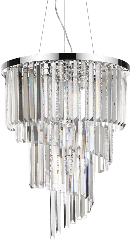 Pakabinamas šviestuvas Ideal Lux Suspended lamp with 12 lights CARLTON, E14, chrome