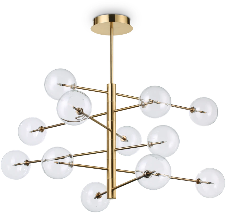 Pakabinamas šviestuvas Ideal Lux Suspended lamp with 12 lights EQUINOXE, G4, copper
