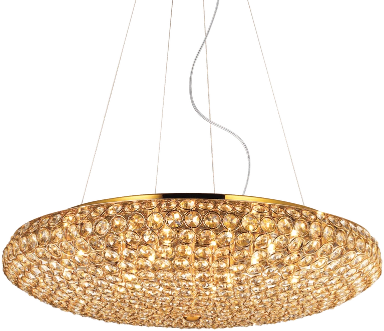 Pakabinamas šviestuvas Ideal Lux Suspended lamp with 12 lights KING, G9, auksinis color