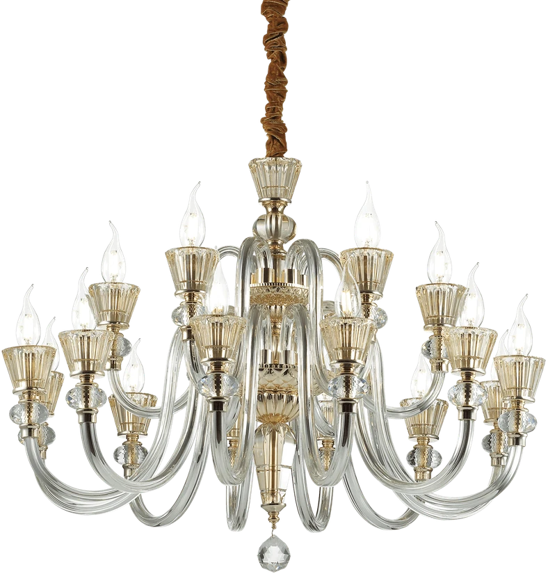 Pakabinamas šviestuvas Ideal Lux Suspended lamp with 18 lights STRAUSS, E14, antracite