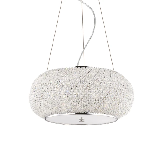 Pakabinamas šviestuvas Ideal Lux Suspended lamp with 6 lights PASHA', E14, transparent