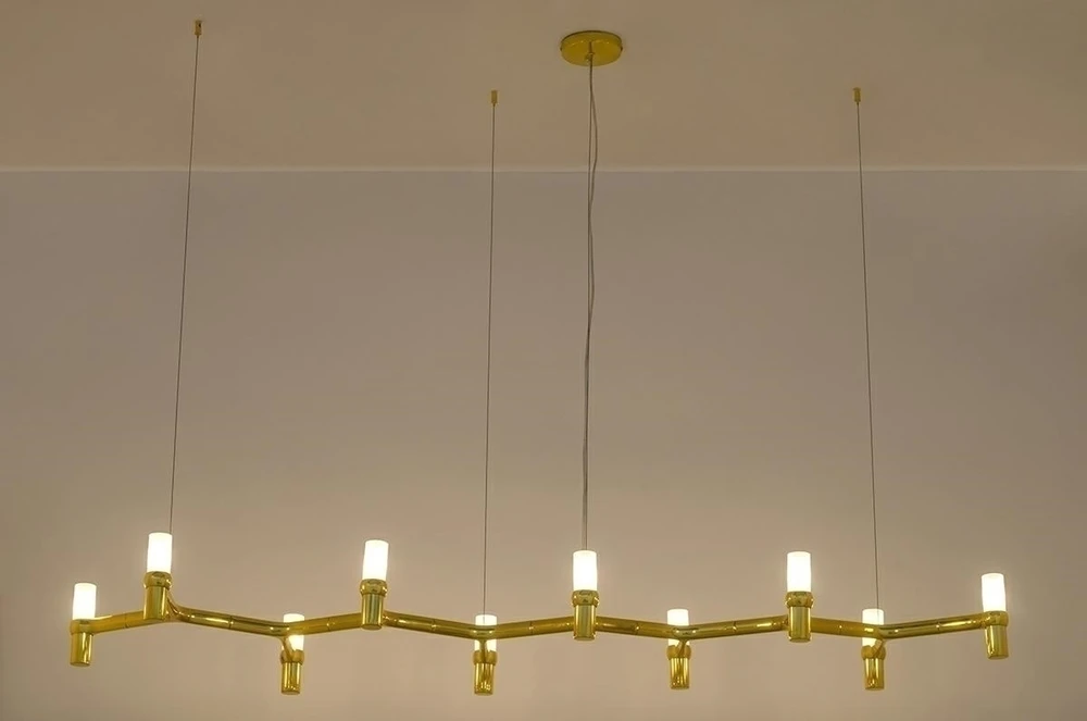 Pakabinamas šviestuvas ATOMIC LONG, 10xG9, aukso sp.