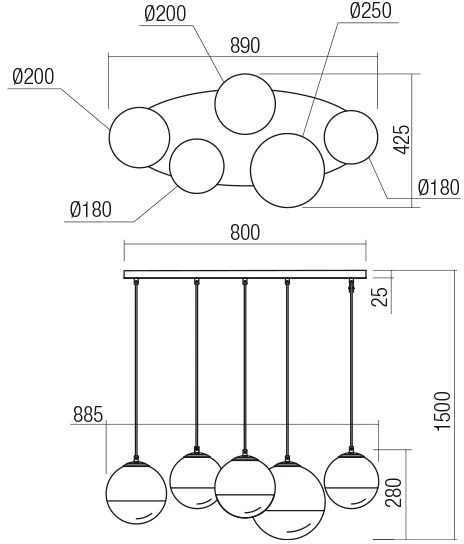 Pakabinamas šviestuvas BERRY, E27, chromo/dūmų sp., 01-2273